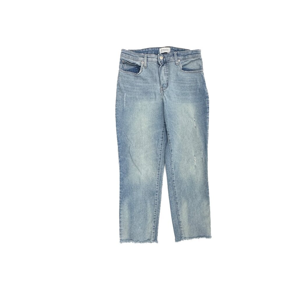 Crown & Ivy High Rise Vintage Straight Women's size 8P Blue Denim jeans